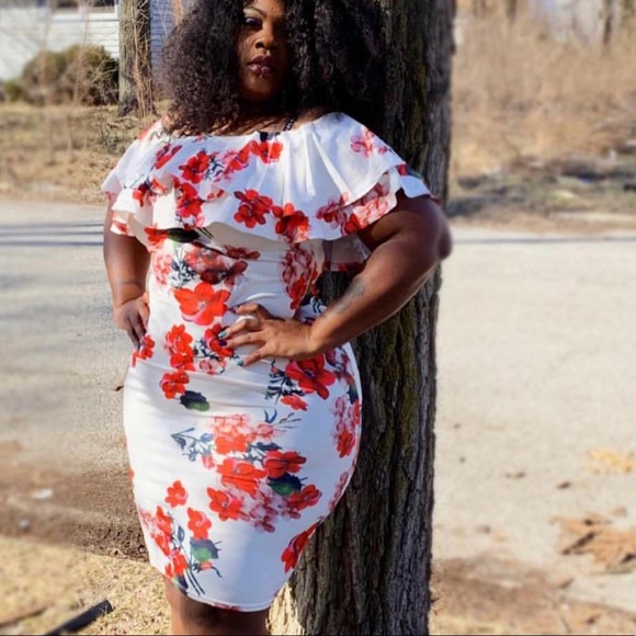 Mid calf ruffle floral dress - Picture 1 of 1